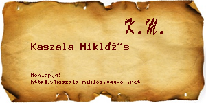 Kaszala Miklós névjegykártya
